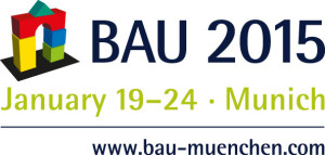 Il logo della fiera BAU 2015 che si terrà a Monaco